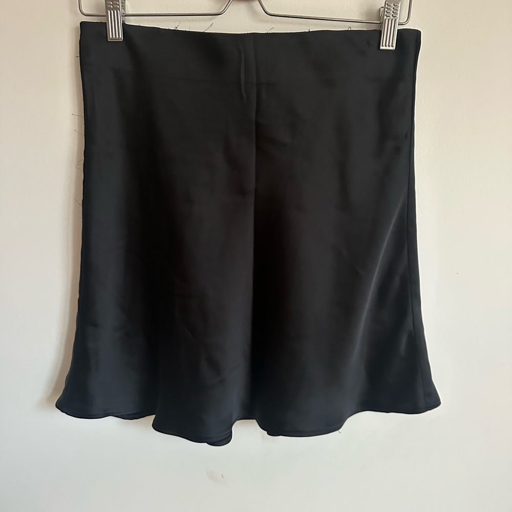 Dynamite Silk Satin Black Women's Mini Skirt